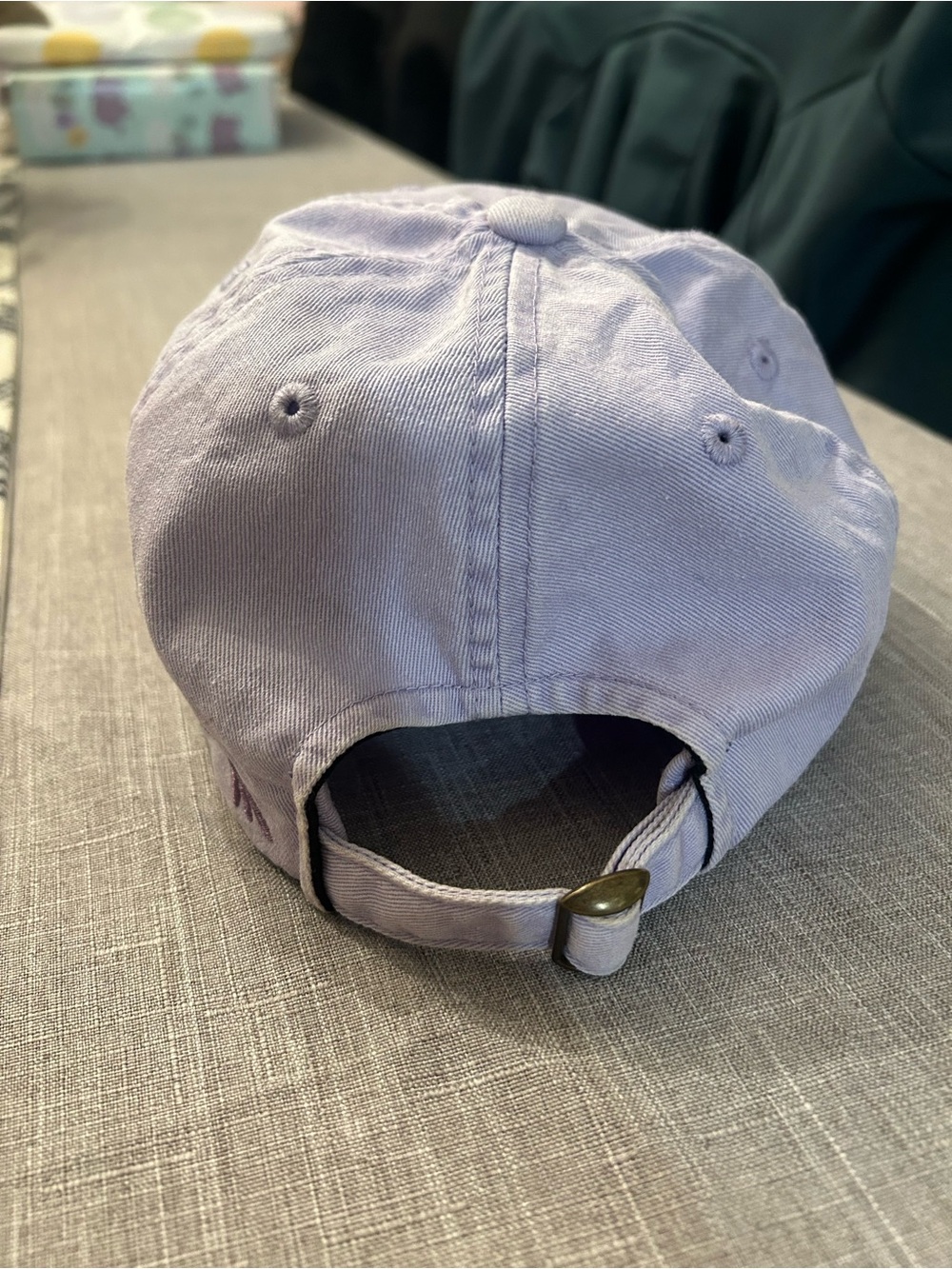 Lavender Embroidered Baseball Cap - Picture 5 of 6